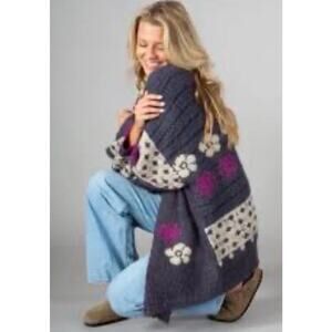 Natural Life Open Chunky Cardigan | NWT | Calla | Bold Boho Print | Anthro Vibe